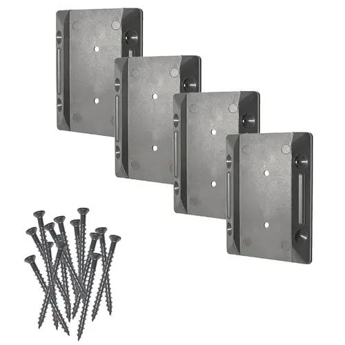 Nuvo Iron SDRC Treppen-/Deck-Schienenverbinder – 4er Pack Mit Schrauben, Für 2x4 Schienen