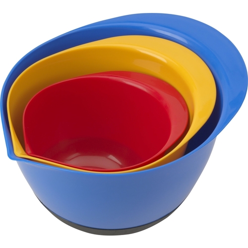 Mixing Bowl Set, 1.5, 3, 5 qt Capacity, Multi-Color