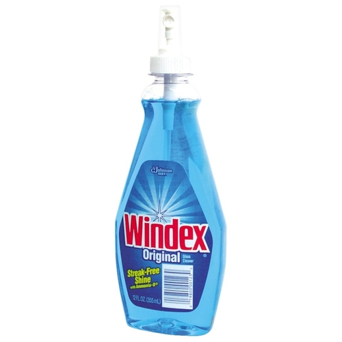 WINDEX 00123 Glass Cleaner, 12 oz Bottle, Liquid, Floral, Blue
