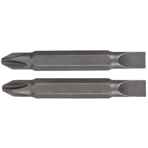 3535252C Screwdriver Bit, #2 to 10 Drive, Phillips/Slotted Drive, 1/4 in Shank, Hex Shank, 2-3/8 in L, Steel