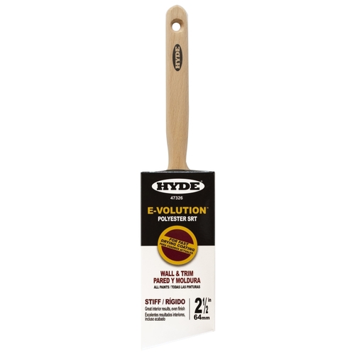 E-volution Oval Paint Brush, 2-1/2 in L Bristle, Polyester Bristle