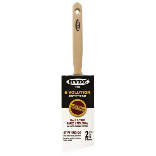 E-volution Oval Paint Brush, 2-1/2 in L Bristle, Polyester Bristle