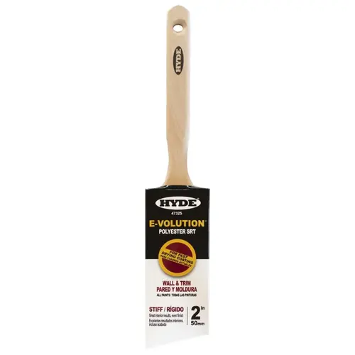 E-volution Oval Paint Brush, 2 in L Bristle, Polyester Bristle