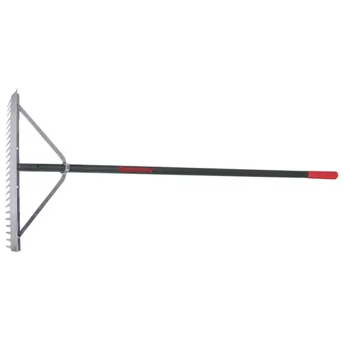 Landscape Rake, 4-1/2 in L Head, 24 in W Head, 24 -Tine, Aluminum Head