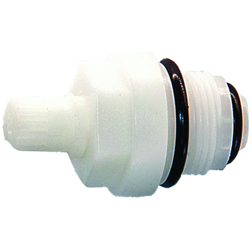 Faucet Stem, Plastic, 1-47/64 in L, For: Midcor Two Handle Mobile Home Kitchen Faucets White