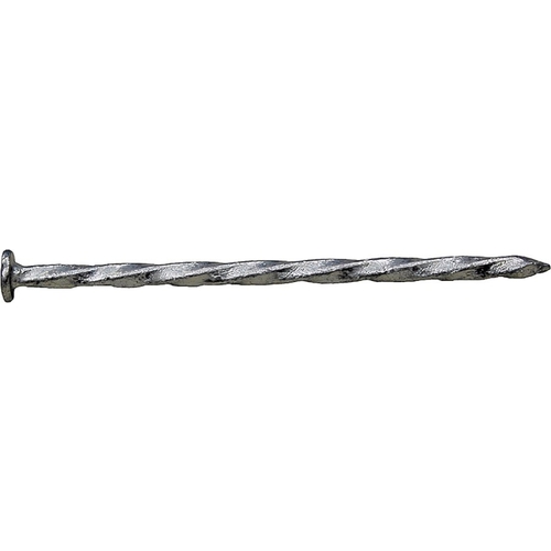 00 Deck Nail, 8D, 2-1/2 in L, Steel, Hot-Dipped Galvanized, Flat Head, Spiral Shank, 1 lb