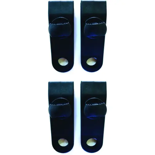 Tarp Clip, 3.25 L, 1 in W, Nylon Reinforced Plastic, Black - pack of 4