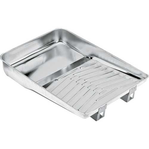 Paint Tray, 16-1/2 in L, 11 in W, 1 qt Capacity, Steel, Clear