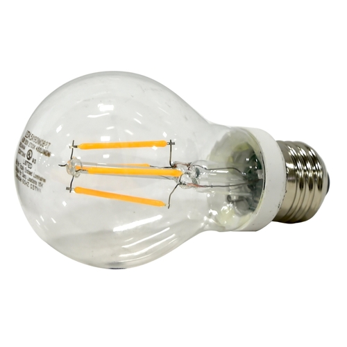 LED Light Bulb, General Purpose, A19 Lamp, Dimmable, Clear, Soft White Light, 2700 K Color Temp