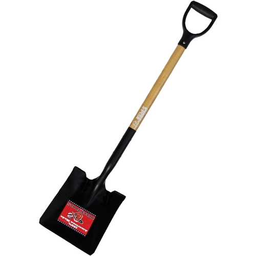 Bully Tools 52520 Shovel, 14 ga Gauge, Steel Blade, Hardwood Handle, D-Grip Handle