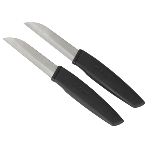 Paring Knife, Stainless Steel Blade, TPR Handle, Black Handle