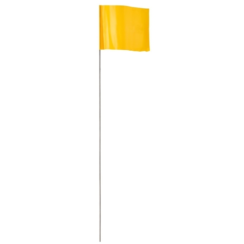 Empire 78-004 78004 Stake Flag, Yellow, 2-1/2 in W Flag, 3-1/2 in H Flag - pack of 100