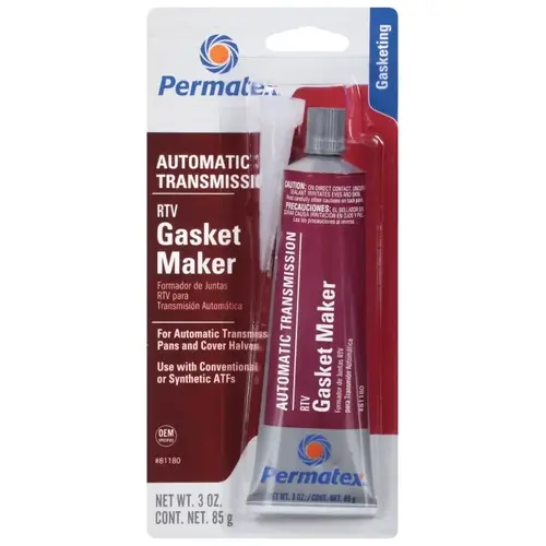 Gasket Maker, 3 oz Tube, Paste, Mild Black