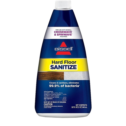 Hard Floor Sanitize Formula, 32 oz Bottle, Liquid, Pleasant, Clear/White