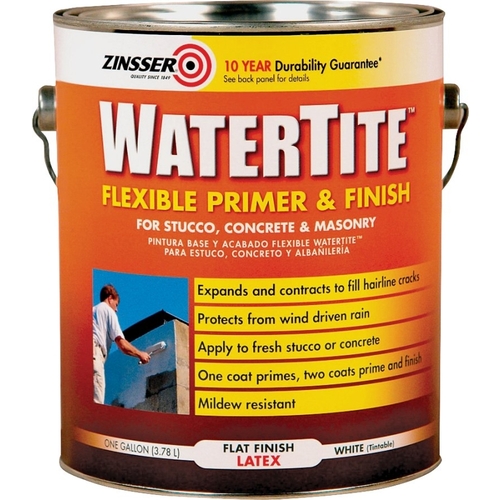 WATERTITE Flexible Primer and Finish, White, 1 gal Can