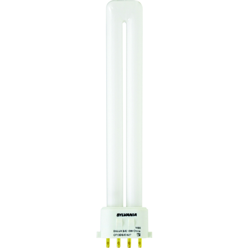 Compact Fluorescent Bulb, 13 W, T4 Lamp, 2GX7 Lamp Base, 688 Lumens, 2700 K Color Temp, Soft White Light