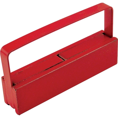 Standard Handle Magnet, 4 in L, 3/4 in W, 2-3/8 in H, Steel Red