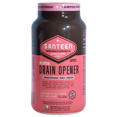Santeen 800-6 Drain Opener, Crystal, 16 oz Bottle