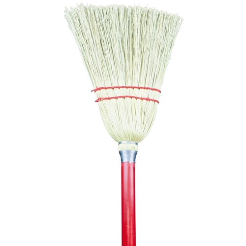 ZEPHYR INDUSTRIES 36003 Junior Lobby Broom, #6 Sweep Face, Broomcorn Bristle, 32 in L Red