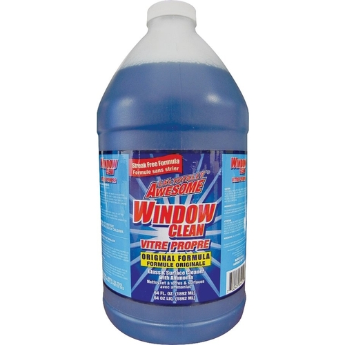 Glass Cleaner Refill, 64 oz, Liquid, Ammonia, Blue - pack of 6
