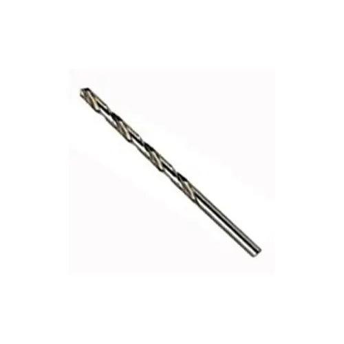 Jobber Drill Bit, 0.144 in Dia, 3 in OAL, Spiral Flute, 4-Flute, 0.144 in Dia Shank, Straight Shank Bright