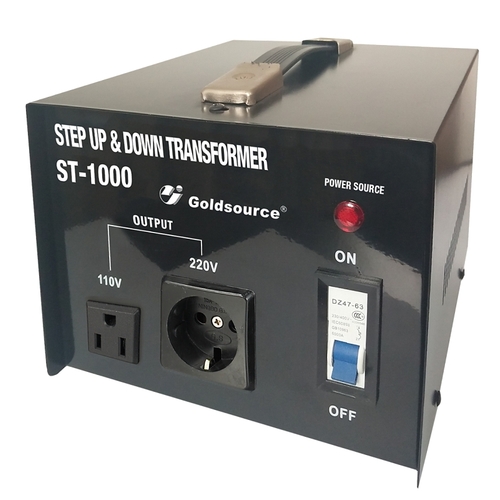 Goldsource ST-1000 ST Series Step Up and Step Down Transformer, 8-1/4 in L x7-1/8 in W x 6 in H, 1000 W