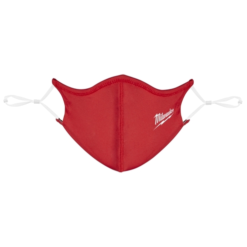 Milwaukee 48-73-4227 2-Layer Face Mask, One-Size Mask, Nylon/Polyester/Spandex Facepiece, Red