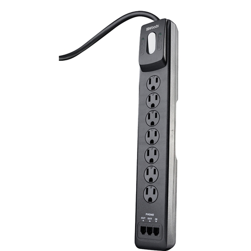 Surge Protector Strip, 120 V, 15 A, 7 -Outlet, 1780 J Energy