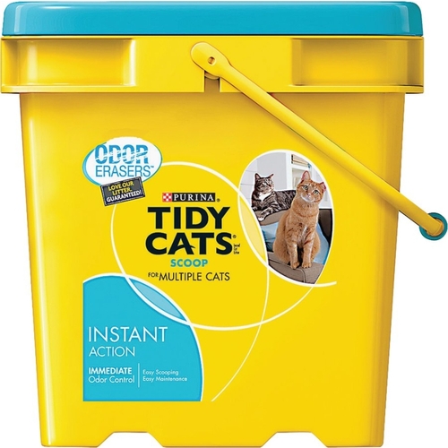 Tidy Cats 7023010712 Instant Action 7023010785 Cat Litter, 35 lb Capacity, Gray/Tan, Granular Jug