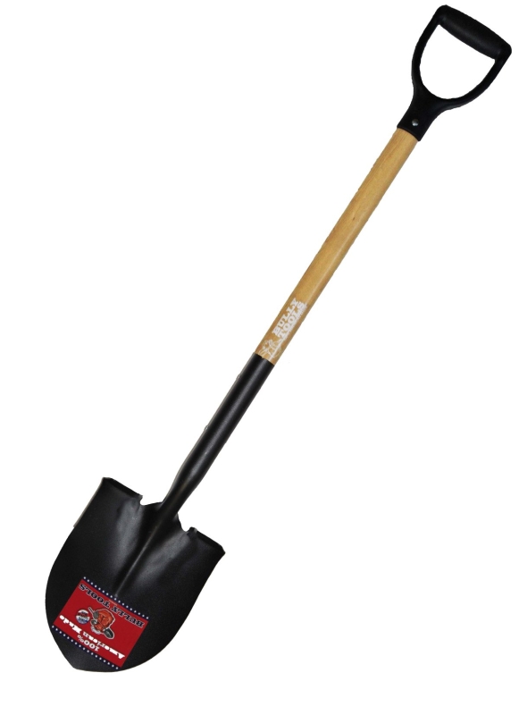 Bully Tools 52510 Shovel, 14 ga Gauge, Steel Blade, Hardwood Handle, D-Grip Handle