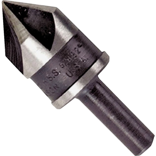 Drill Bit, 5/8 in Dia, 1-23/32 in OAL, Countersink, 5-Flute, 1/4 in Dia Shank, Round Shank Black Oxide