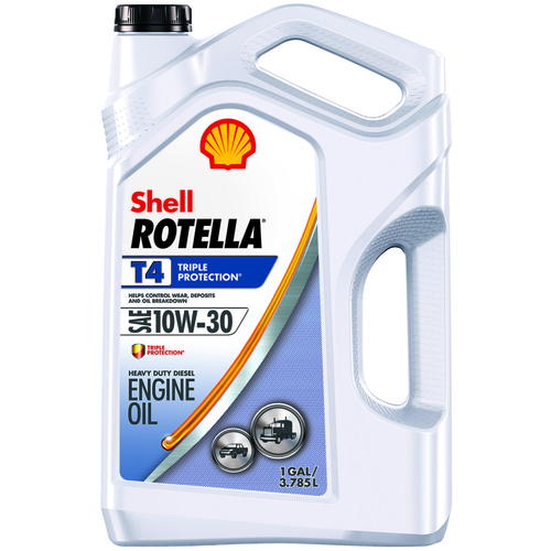 Shell Rotella 550045144 T4 Engine Oil, 10W-30, 1 gal Jug