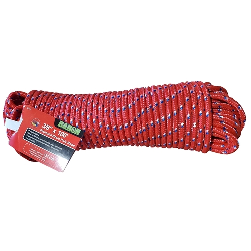 Baron 52217 Rope, 3/8 in Dia, 100 ft L, 198 lb Working Load