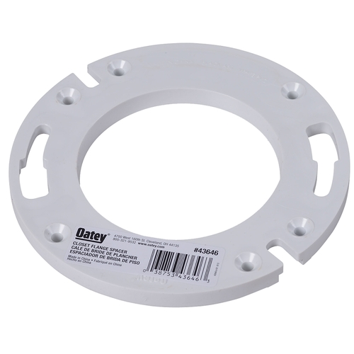 Oatey 43646 Closet Flange Spacer, PVC, White