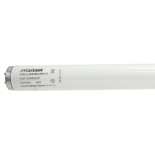 Fluorescent Bulb, 20 W, T12 Lamp, Medium G13 Lamp Base, 480 Lumens, 9000 hr Average Life - pack of 6