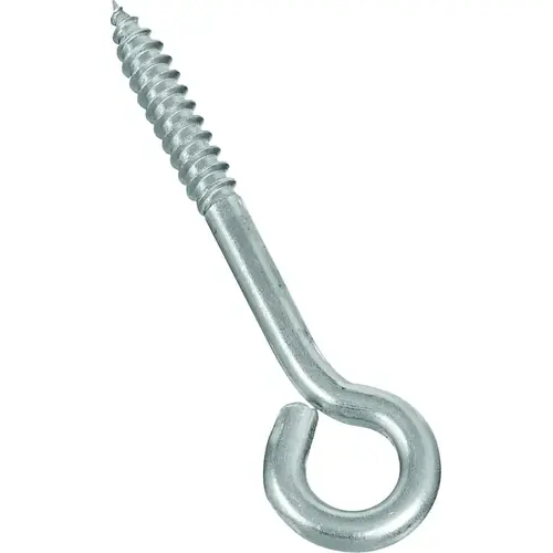 Lag Screw Eye, 1/4 in Thread, 1-1/2 in L Thread, 1/2 in ID Dia Eye, 2.76 in L Shank - pack of 10