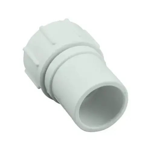 Pipe Adapter, 1/2 x 3/4 in, Slip x GHT, PVC, 80 psi Pressure