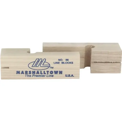 Marshalltown 86 Line Block, 3-3/4 in L, Wood Pair