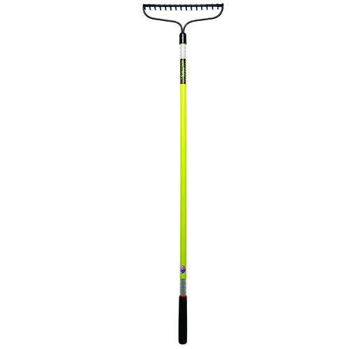 Structron 49754 S600 Safety Series Bow Rake with Retroreflective Tape, 3 in L Head, 16 in W Head, 16 -Tine