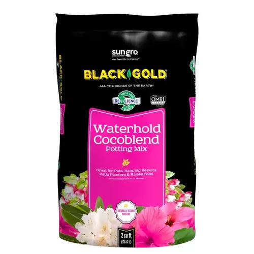 SUN GRO HORTICULTURE 1402030.CFL002P BLACK GOLD Potting Mix, 2 cu-ft Coverage Area, Granular, Brown/Earthy, 40 Bag