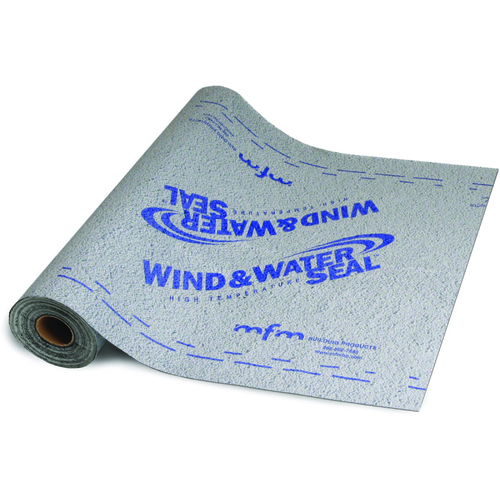 Roofing Underlayment, 67 ft L, 36 in W, Polymer, White