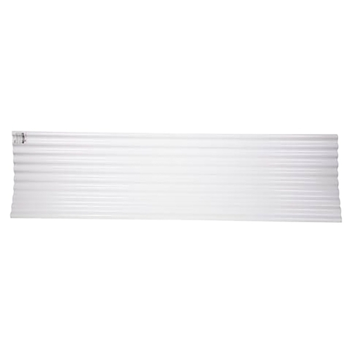 TUFTEX 1201C-XCP10 SeaCoaster Series Roof Panel, 12 ft L, 26 in W, Corrugated Profile, Vinyl, Opaque White - pack of 10