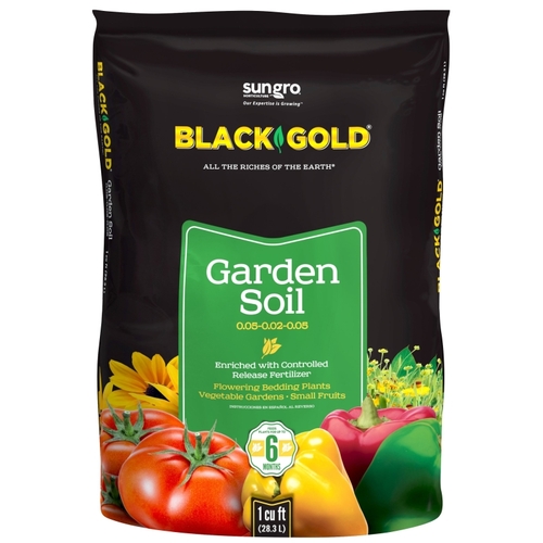 SUN GRO HORTICULTURE 1411603.CFL001 BLACK GOLD Garden Soil, 1 cu-ft Bag