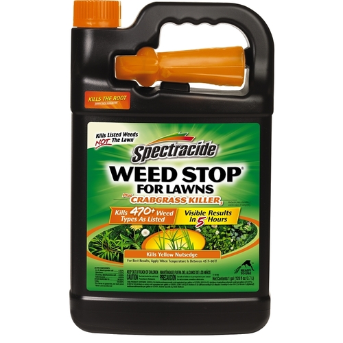 WEED STOP Weed Killer, Liquid, Trigger Spray Application, 1 gal Opaque Brown