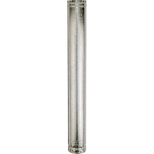AmeriVent 3E4 Type B Gas Vent Pipe, 3 in OD, 4 ft L, Aluminum/Galvanized Steel