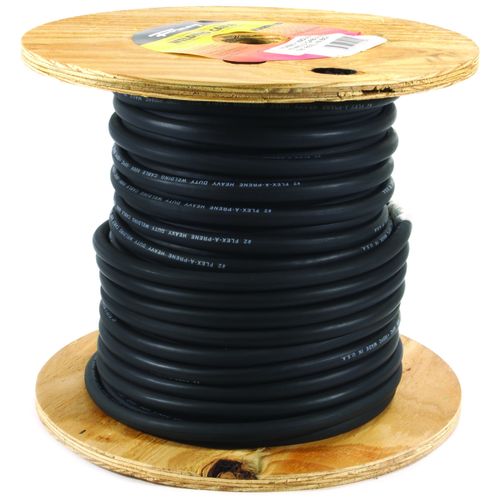 Welding Cable, 2 AWG Cable, 125 ft L, EPDM Rubber Insulation