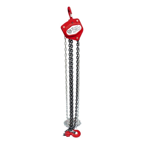 American Power Pull 405 400 Series Chain Block, 0.5 ton Capacity, 10 ft H Lifting, 10-13/16 in Between Hooks