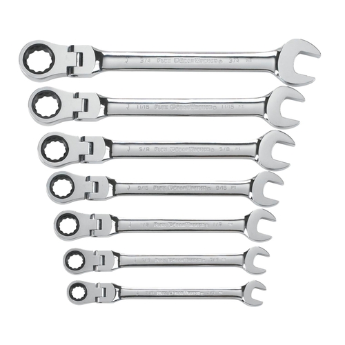 GEARWRENCH 9700 Wrench Set, 7-Piece, Steel, Specifications: SAE Measurement