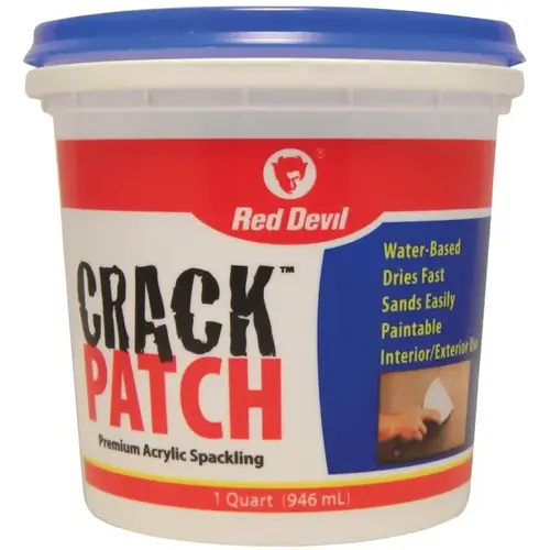 Red Devil 0804 Spackling Paste White, White, 1 qt Tub