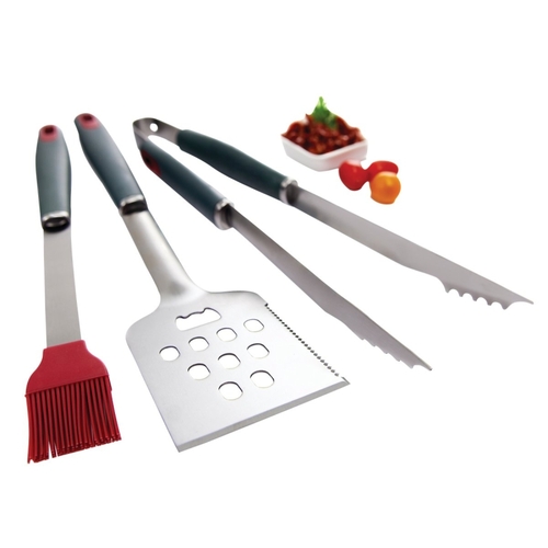 GrillPro 40025 Tool Set, Stainless Steel, Resin Handle